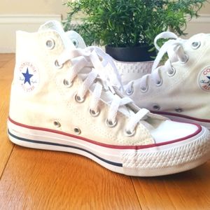 White hightop Converse